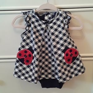 Baby Girl Lady bug onsie Dress